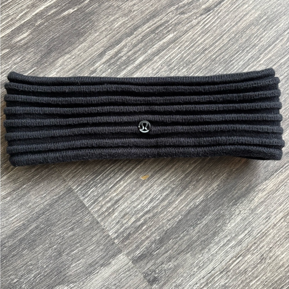 Lululemon Charcoal Fleece-Lined Headband
